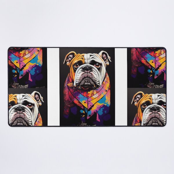 Item preview, bull dog portrait graffiti art designed and sold by keyd-studio.
