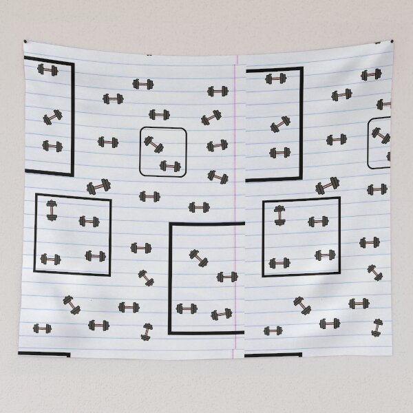 Item preview, Gym Dumbells on Paper designed and sold by Aleksa Kos.
