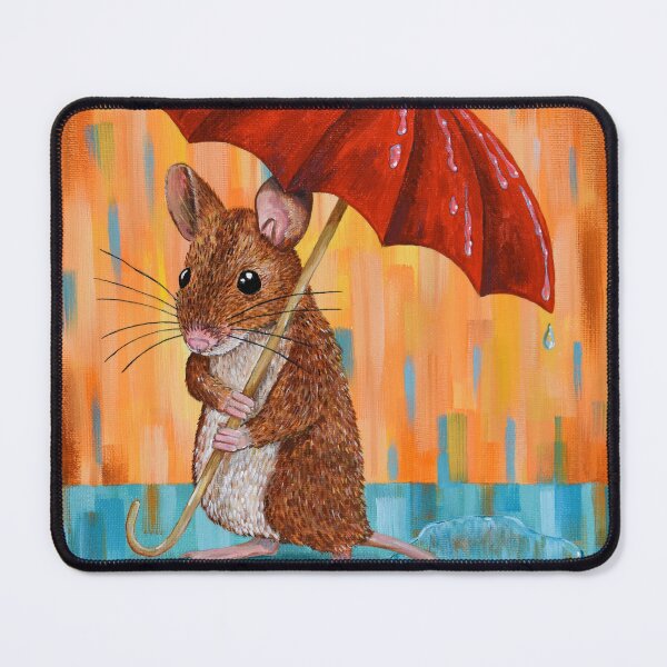 Item preview, Umbrella Mouse - mouse with red umbrella designed and sold by Moorcatstudio.