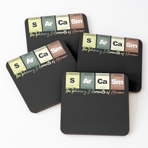 Item preview, Copy of Sarcasm Elements of Humour Funny Chemistry Science Nerd  designed and sold by Nerd Shizzle.