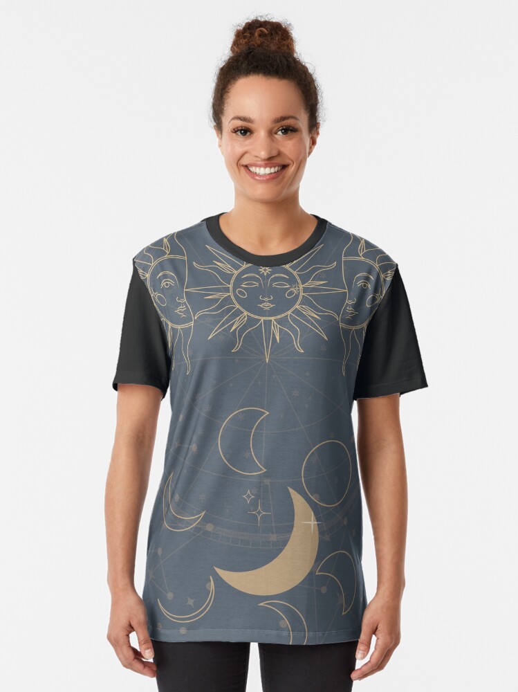 Split Moon With Phases Of Moon Art Celestial Art T Shirt For Sale By Rumi Art Planet 1915