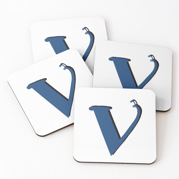 Item preview, Letter V blue initial monogram alphabet V capital V designed and sold by Antique-Gifts.