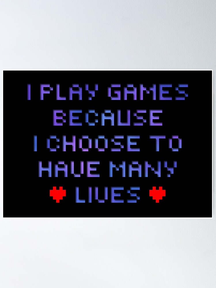 Alternate view of Pixel Text - Many Lives Poster