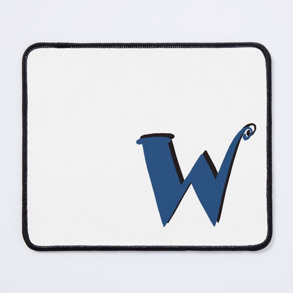 Item preview, Letter W blue initial monogram alphabet W capital W designed and sold by Antique-Gifts.