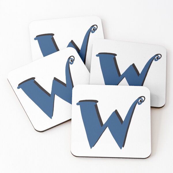 Item preview, Letter W blue initial monogram alphabet W capital W designed and sold by Antique-Gifts.