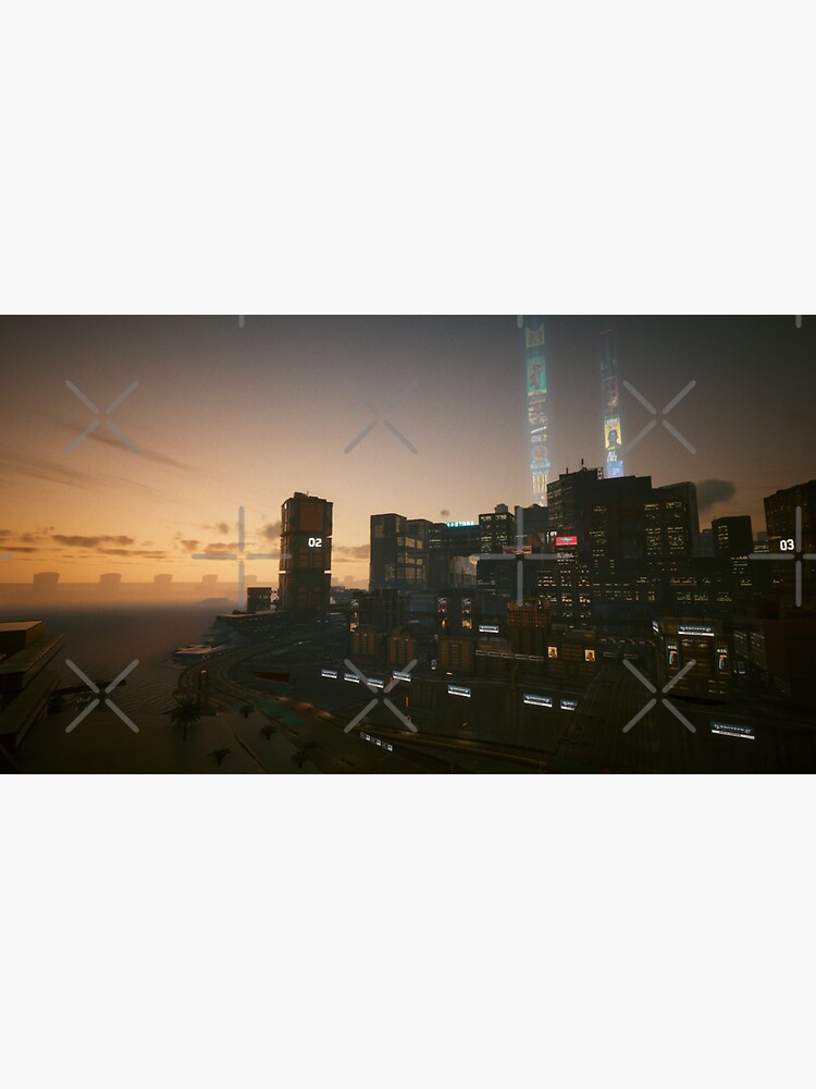 Thumbnail 3 of 3, Sticker, Cyberpunk Night City designed and sold by Bien Design.