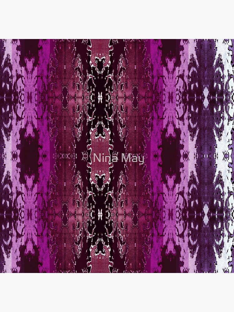 Thumbnail 3 of 3, Sticker, Plum Ikat designed and sold by ninabmay.
