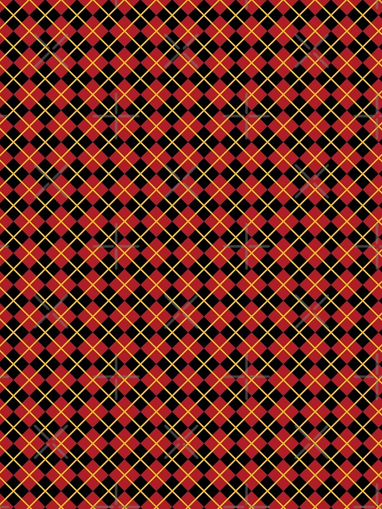 Diamonds and Stripes - Red and Gold by Sarinilli