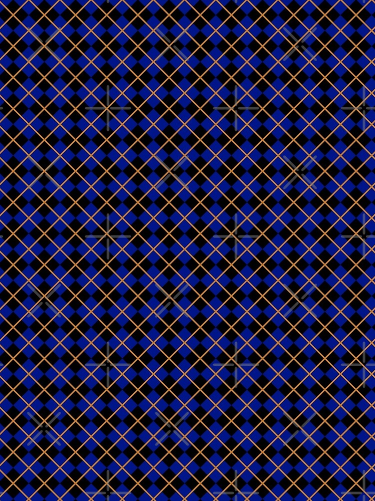Diamonds and Stripes - Blue and Bronze by Sarinilli