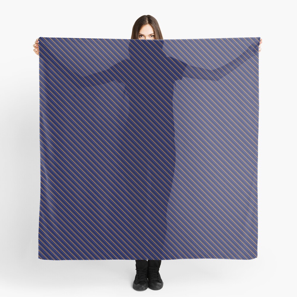Stripes (Small) - Blue and Bronze Scarf