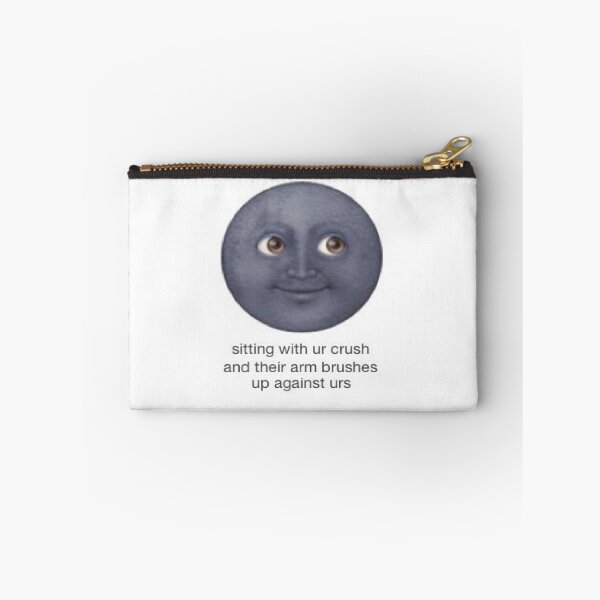 Item preview, 'sitting with your crush' Moon Emoji designed and sold by Rad Merch.