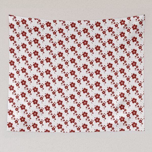 Item preview, Sakura Falls in Red on White designed and sold by Sarinilli.