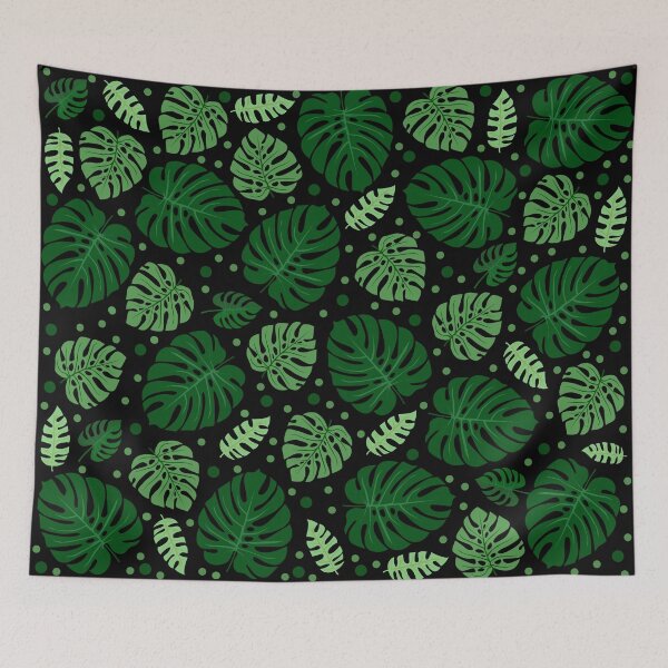 Item preview, Monstera Pattern In Black designed and sold by alifart.