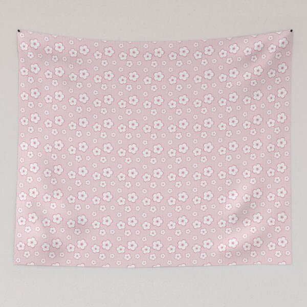 Item preview, Sakura - white on pink checker designed and sold by Sarinilli.