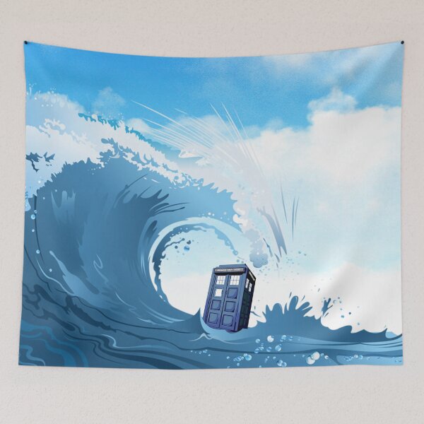 Item preview, Great Wave And Blue Phonebox designed and sold by alifart.