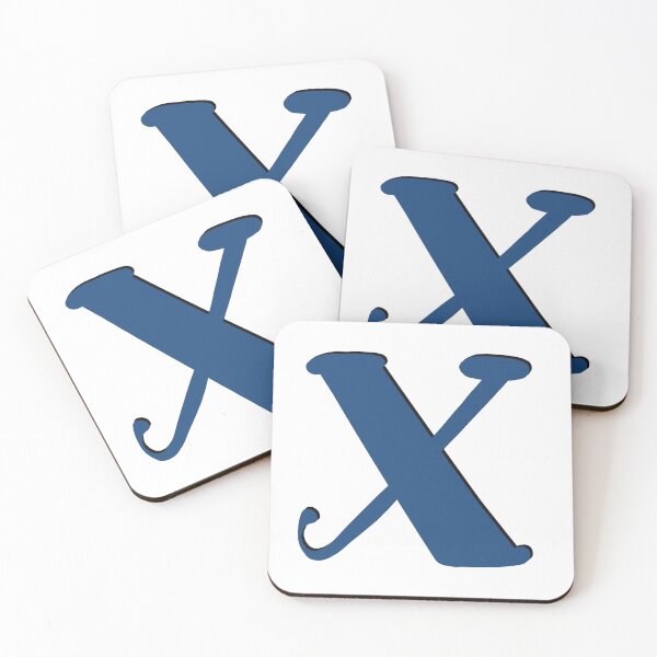 Item preview, Letter X blue initial monogram alphabet X capital X designed and sold by Antique-Gifts.