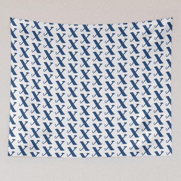 Item preview, Letter X blue initial monogram alphabet X capital X designed and sold by Antique-Gifts.