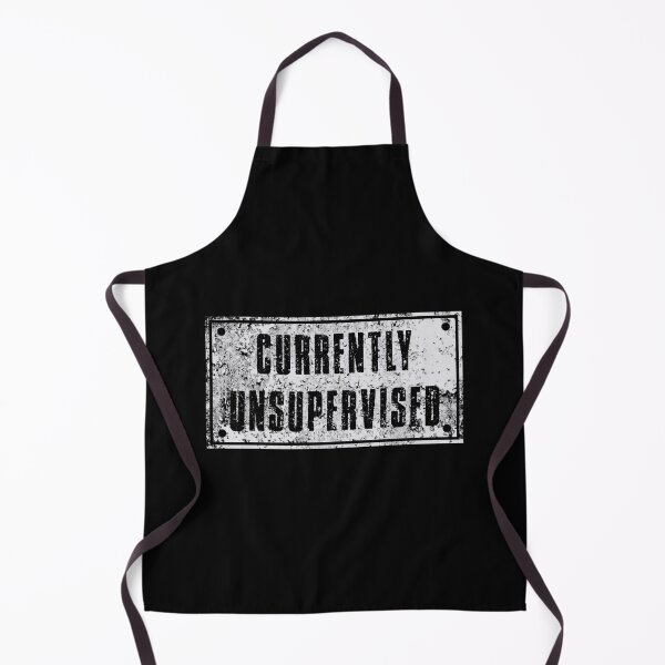 Item preview, Currently Unsupervised - Vintage White Text designed and sold by Whimsical  Thinker.