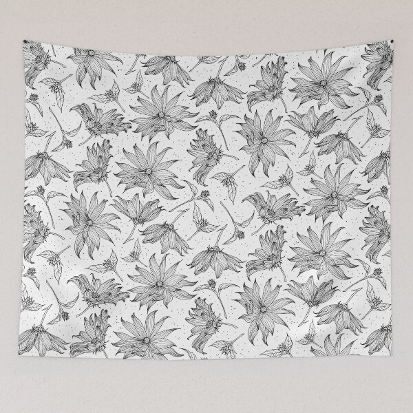 Item preview, Floral line-art black and white designed and sold by kobyakov.