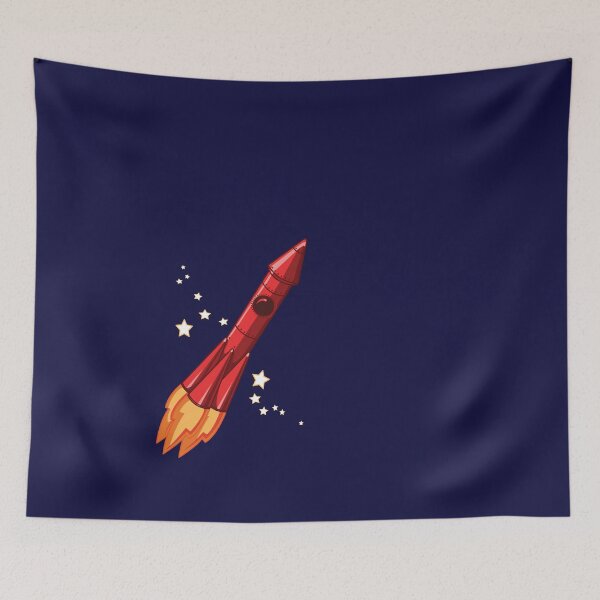 Item preview, red rocket to the stars designed and sold by Rosemary Scott.