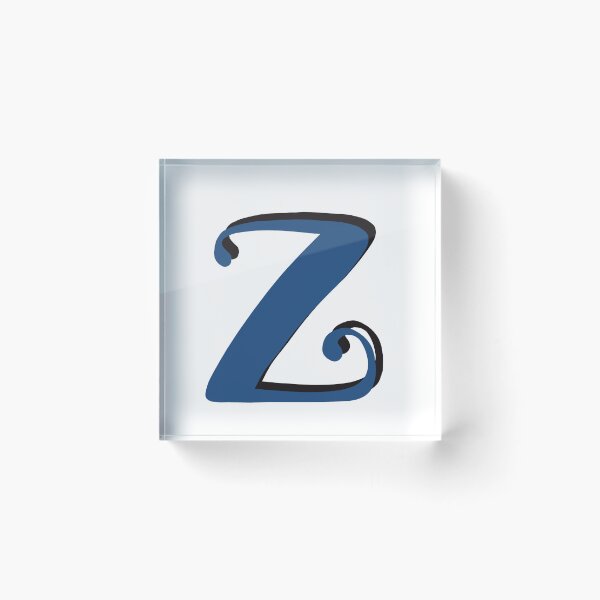 Item preview, Letter Z blue initial monogram z alphabet Z designed and sold by Antique-Gifts.