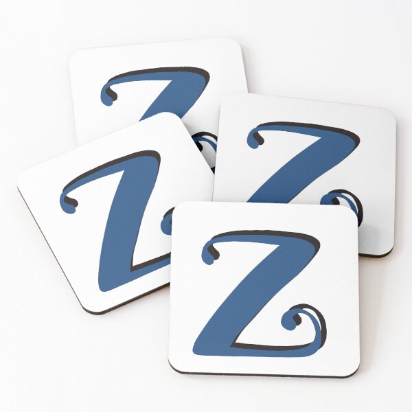 Item preview, Letter Z blue initial monogram z alphabet Z designed and sold by Antique-Gifts.