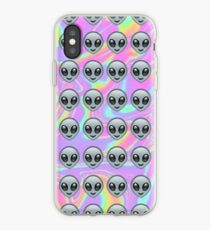 Alien Emoji Holographic Effect iPhone Case