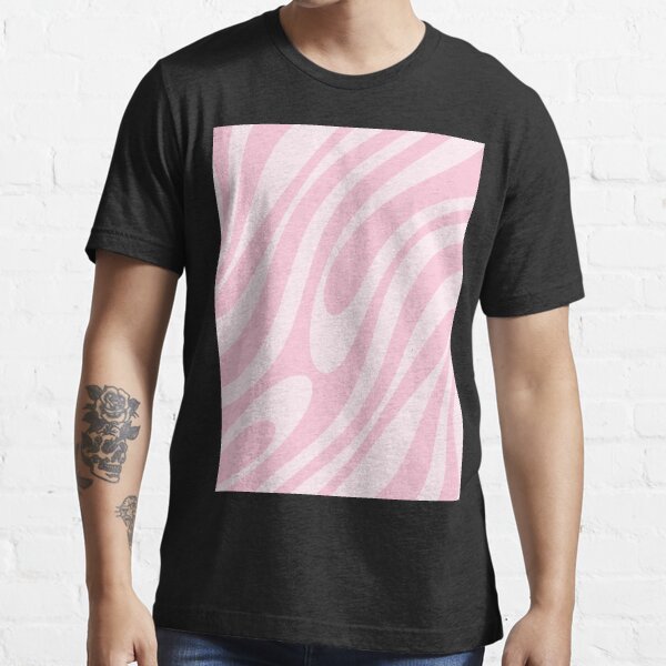 Stay Groovy Retro Chill Abstract Pattern with Typography in Pink   Essential T-Shirt for Sale by kierkegaard