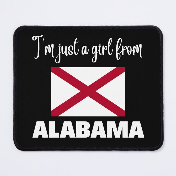 Item preview, I’m just a girl from Alabama- State pride design for women and girls designed and sold by DesignsByDaddy.
