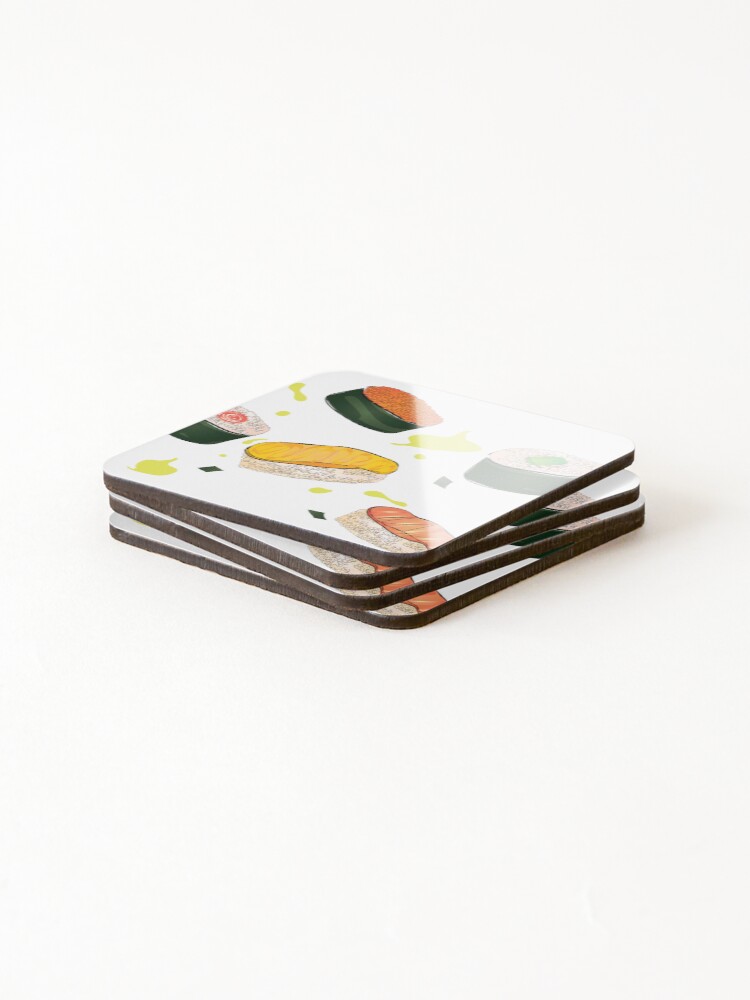 Thumbnail 4 of 5, Coasters (Set of 4), Sushi Lover designed and sold by RabitoDesign.