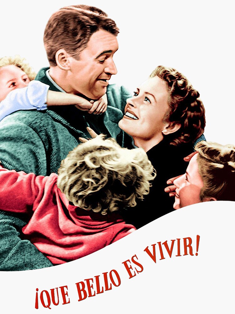 "IT'S A WONDERFUL LIFE" Sticker for Sale by Posterista Redbubble