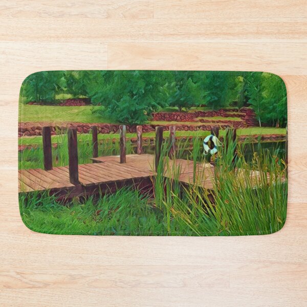 Item preview, Dock by the Pond - Nature Art designed and sold by MistyMorningsOR.