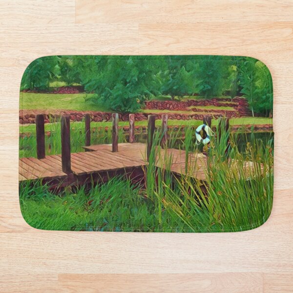 Item preview, Dock by the Pond - Nature Art designed and sold by MistyMorningsOR.
