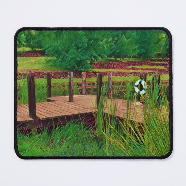 Item preview, Dock by the Pond - Nature Art designed and sold by MistyMorningsOR.