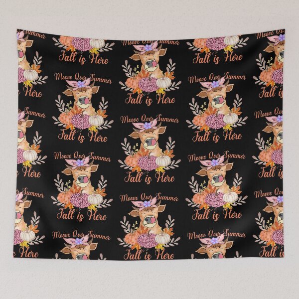 Item preview, Cute Cow In A Pumpkin Patch Autumn Season Fall Lover  designed and sold by CharJens.