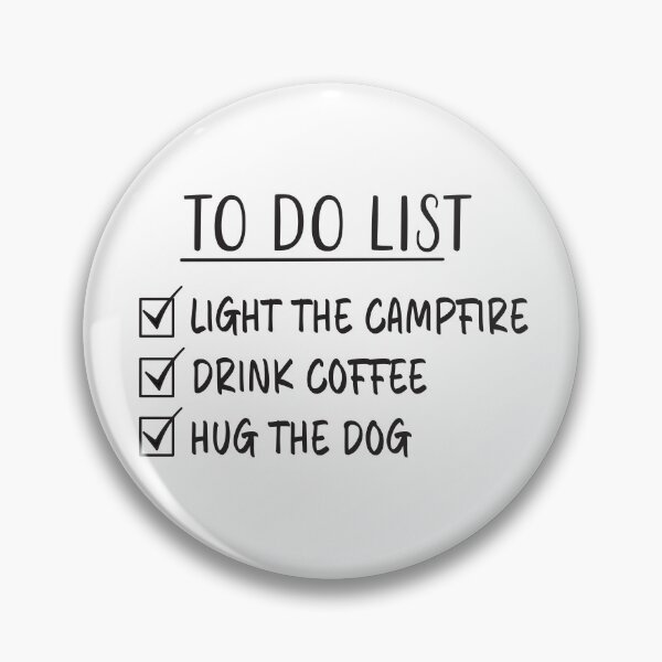 Item preview, Camping, Coffee And Dog  Quote - Checklist designed and sold by Primroaddesigns.