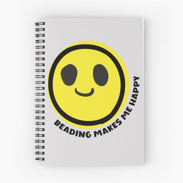 Item preview, Beading makes me happy smile yellow face beaded jewelry maker gift designed and sold by MetalicBabe.