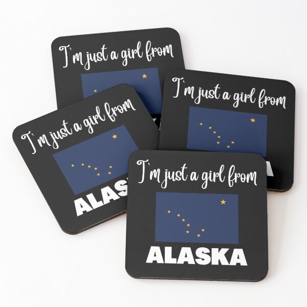 Item preview, I’m just a girl from Alaska- State pride design for women and girls designed and sold by DesignsByDaddy.