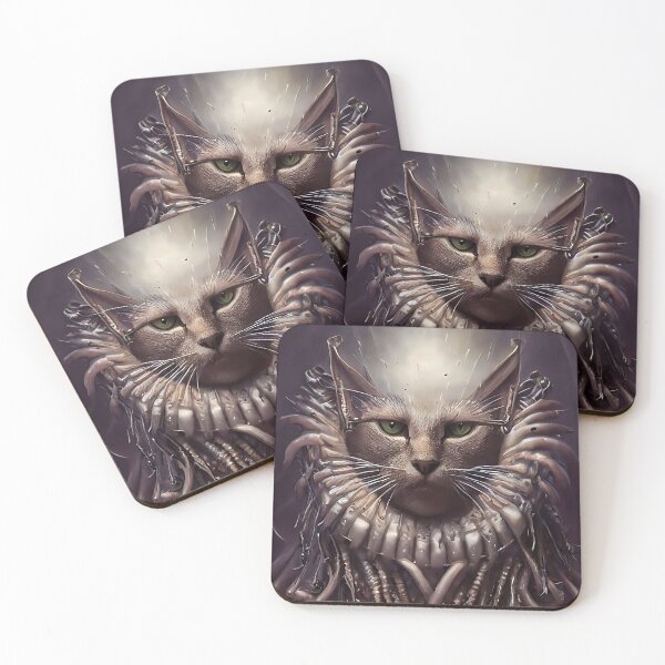Item preview, Portrait of a necromantic cat designed and sold by Catagraphic.