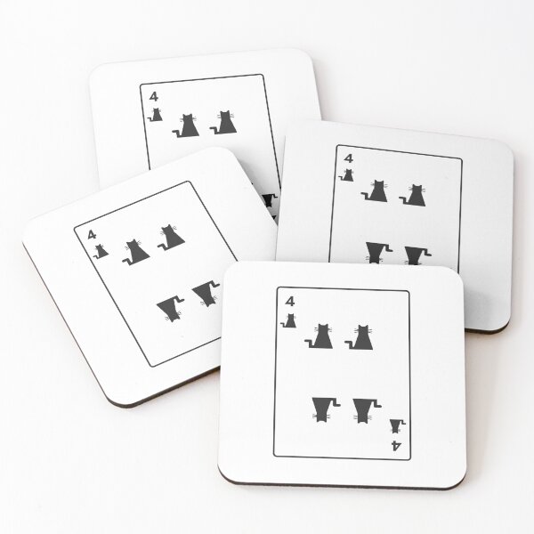 Item preview, Four of cats playing card designed and sold by Amilaz.