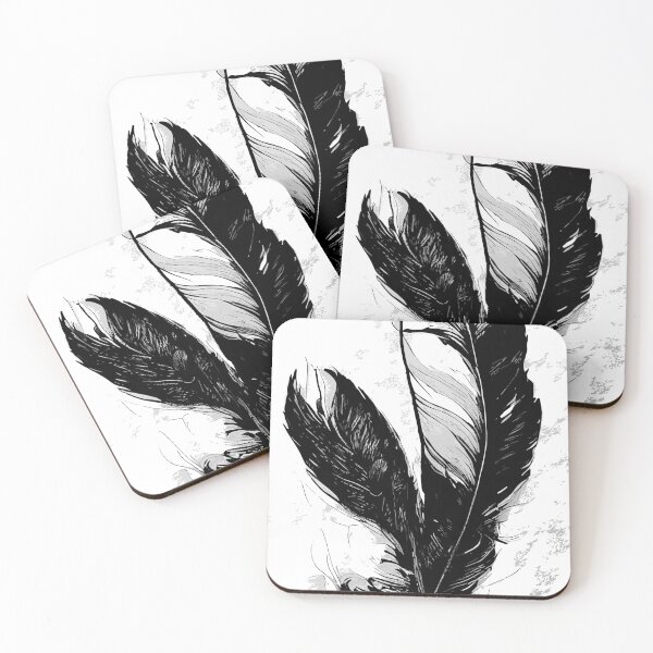 Item preview, Black white feather designed and sold by Magicmindart.