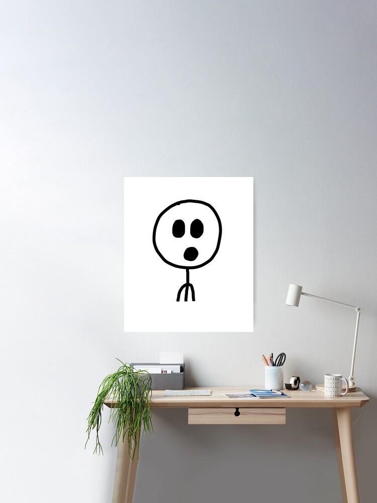 Ambesonne Humor Cutting Board, Stickman Meme Face Looking at Computer  Joyful Fun Caricature Comic Design, Decorative Tempered Glass Cutting and