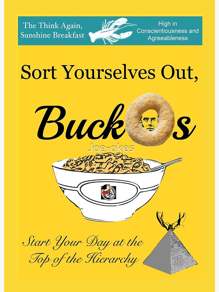 honning favor fantastisk Buckos Breakfast Cereal Jordan Peterson meme" Art Board Print by Joe-okes |  Redbubble