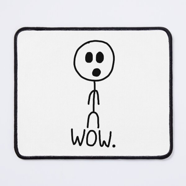 Item preview, Stickman shocked funny wow designed and sold by StickyMann.