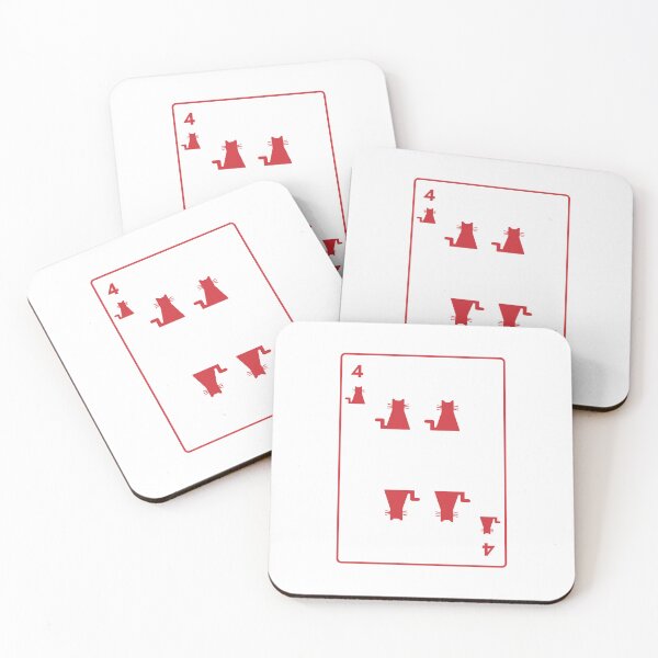 Item preview, Four of cats playing card designed and sold by Amilaz.