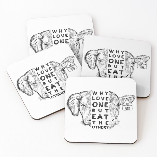 Item preview, Why Love One But Eat The Other? End Speciesism, Animal Rights Activism Vegan, Cow Dog designed and sold by EarthlingTom.
