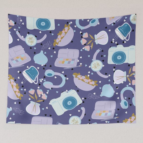 Item preview, Me Time - Relaxation Pattern Just for You (blue) designed and sold by Dorina Larsdotter.