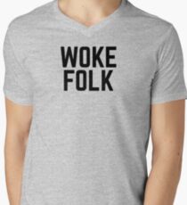 WOKE FOLK Men's V-Neck T-Shirt