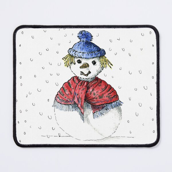 Item preview, Christmas snowman Mother with hat and scarf drawing designed and sold by janesg.