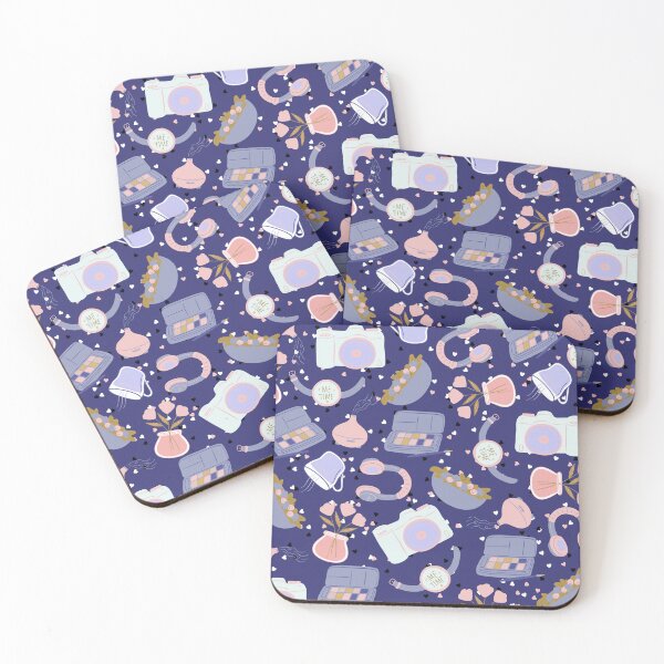 Item preview, Me Time - Relaxation Pattern Just for You (blue-pink) designed and sold by Dorina Larsdotter.